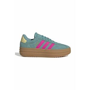 Pantofi sport VL Court Bold flatform din piele intoarsa - Roz deschis/Verde persan imagine
