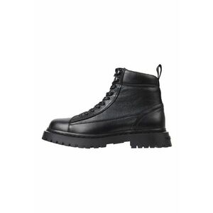Ghete de piele cu varf rotunjit - Negru imagine