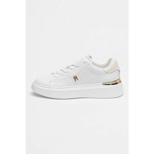 Pantofi sport de piele cu logo - Auriu/Alb optic imagine