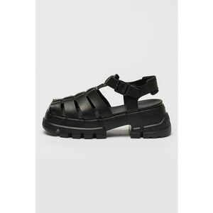 Sandale fisherman din piele - Negru imagine