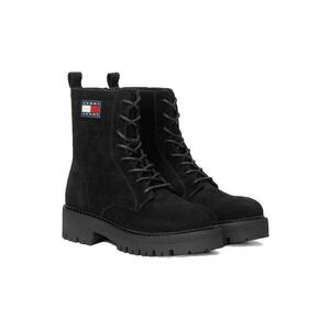 Ghete dama - casual - piele intoarsa - negru imagine