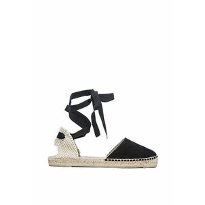 Sandale tip espadrile din piele intoarsa imagine