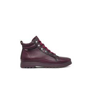 Botine dama - piele naturala - visiniu - set ghetute imagine