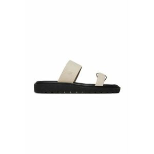 Slapi dama - piele naturala - negru/bej imagine