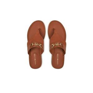 Slapi dama - piele naturala - maro - imagine