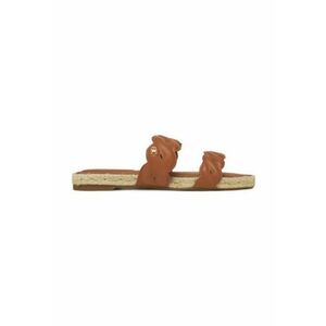 Papuci pentru femei - piele naturala - maro imagine