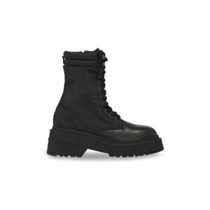 Botine dama - glezna - negru - material textil imagine