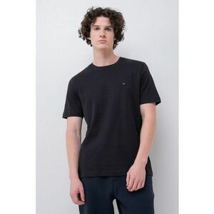 Tricou de bumbac organic cu logo discret - Negru imagine