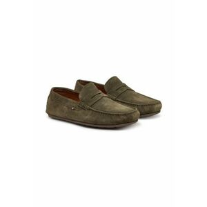 Mocasini barbatesti din piele naturala - Verde imagine
