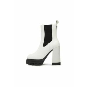 Botine dama - piele naturala - alb imagine