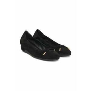 Balerini dama - Hogl - piele naturala - negru - Negru imagine