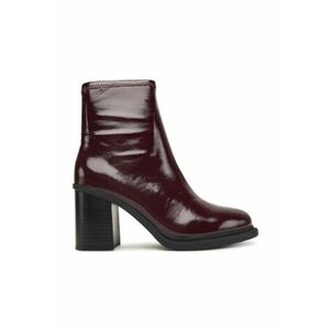 Botine dama - piele ecologica - visiniu imagine