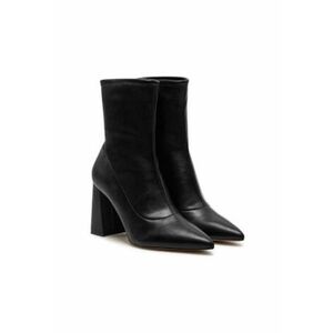 Botine dama - piele ecologica - negru imagine