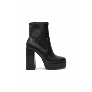 Botine dama - piele ecologica - negru - toc inalt imagine