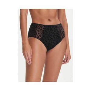 Chiloti clasici cu talie inalta - negru - material sintetic - Negru imagine