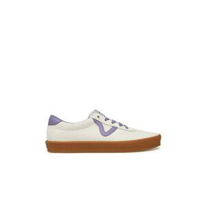 Tenisi dama - piele naturala - alb/violet imagine