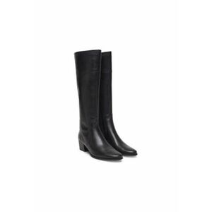 Cizme din piele neagra - Negru imagine