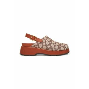 Saboti pentru dama - 305523112 - textil - maro/bej imagine