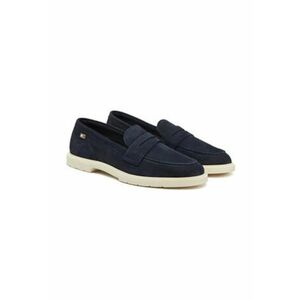 Mocasini dama - piele naturala - albastru - imagine