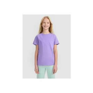 Tricou Fete Junior - Bumbac 100% - Violet - Marime 152 - SS25 - Stil Sport - Casual si Sport - Imprimeu ""4F"" imagine