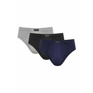 Chiloti tip slipi barbati Classic set de 3 albastru - gri - negru - Multicolor imagine