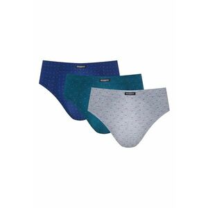 Chiloti tip slipi barbati Classic set de 3 gri - verde marin - albastru - Multicolor imagine
