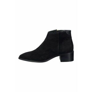 Botine din piele intoarsa cu toc masiv Stbroomly - Negru imagine