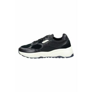 Pantofi sport cu talpa wedge si garnituri din piele intoarsa Newile - Negru/Alb murdar imagine