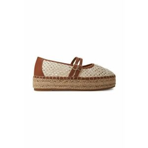 Mocasini dama - bej-maro - material textil imagine