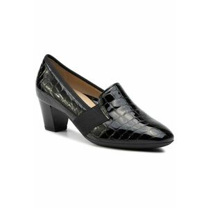 Pantofi dama - cu toc - piele ecologica - negru imagine