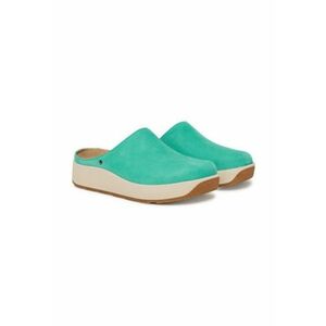 Papuci dama din piele naturala - Verde imagine