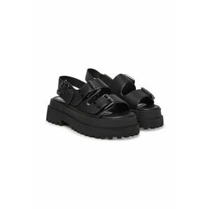 Sandale dama - 305199737 - piele ecologica - negru - imagine