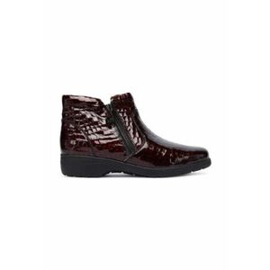 Botine dama - piele naturala - maro - cu fermoar - imagine