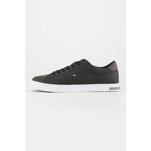 Pantofi sport de piele cu logo discret - Alb/Negru imagine