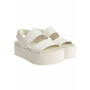 Sandale flatform cu inchidere cu velcro - Bej imagine