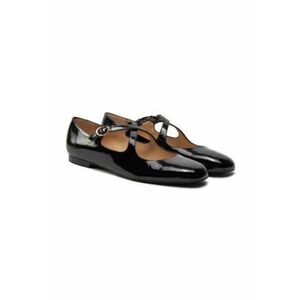 Balerini dama - piele lacuita - negru - imagine