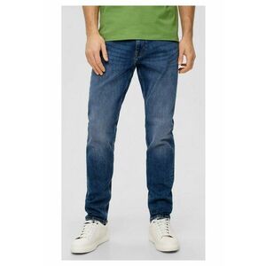 Blugi regular fit - cu talie medie Mauro - Albastru inchis imagine