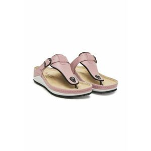 Slapi dama - piele naturala - roz - imagine