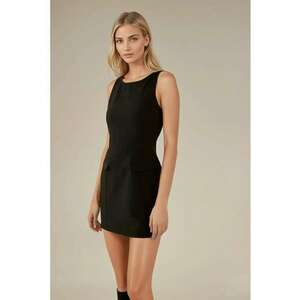 Rochie mini - voluminoasa - neagra - textil imagine