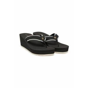 Slapi dama - material textil - Negru imagine