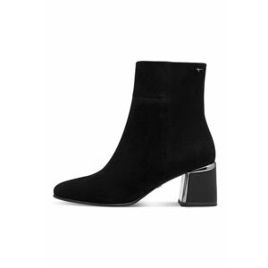 Ghete de piele intoarsa cu toc - Negru imagine