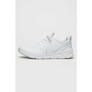 Pantofi sport de piele ecologica cu insertii de plasa - Alb imagine
