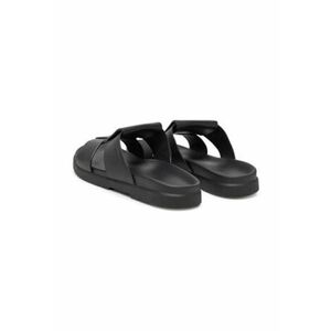 Papuci barbatesti - piele naturala - negru - Negru imagine