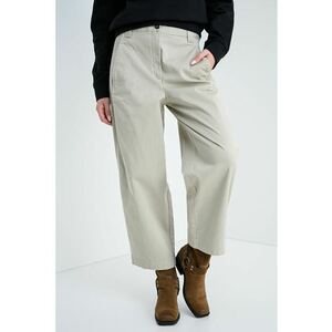 Pantaloni drepti cu talie inalta - Alb murdar imagine