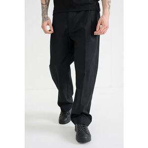 Pantaloni chino uni de bumbac Roy - Negru imagine