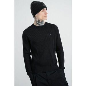 Pulover uni cu striatii - Negru imagine