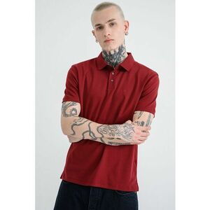 Tricou polo din bumbac - Visiniu imagine