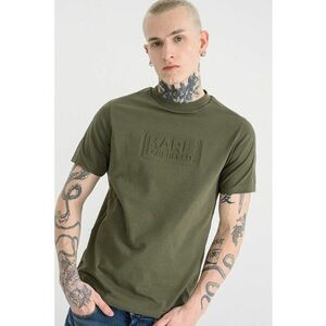 Tricou cu logo stantat - Kaki imagine