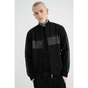 Bluza de trening cu logo si fermoar - Negru imagine