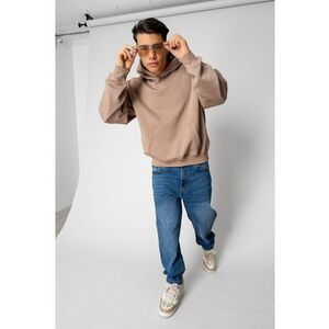Hanorac Oversized Taupe I 18897 - Bej imagine